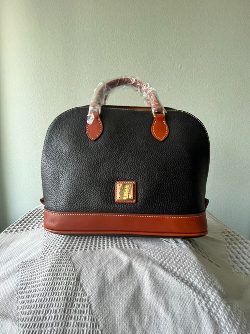 Dooney & Burke Pebble Grain Zip Zip Satchel - Picture 5 of 6